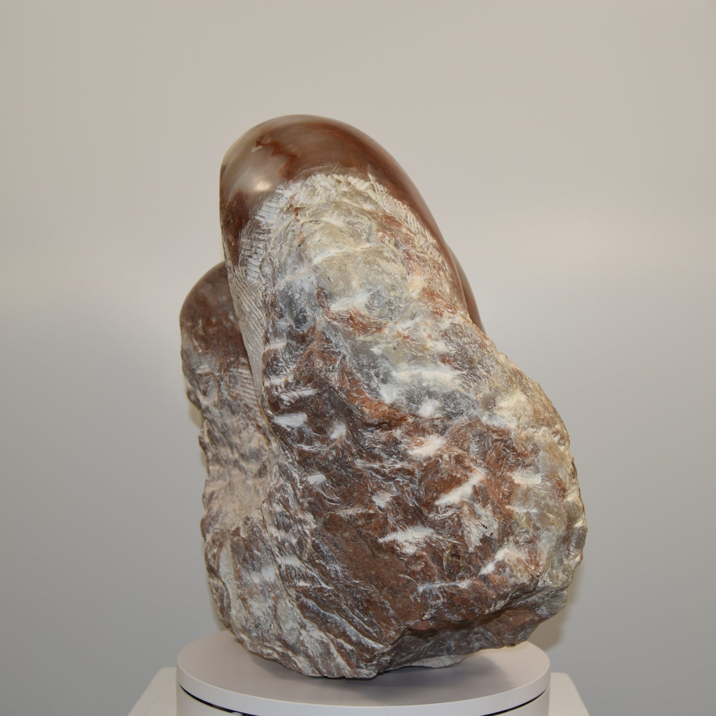 Jean Parker Abstract Form in Alabaster titled 'Timeless' dated 2002