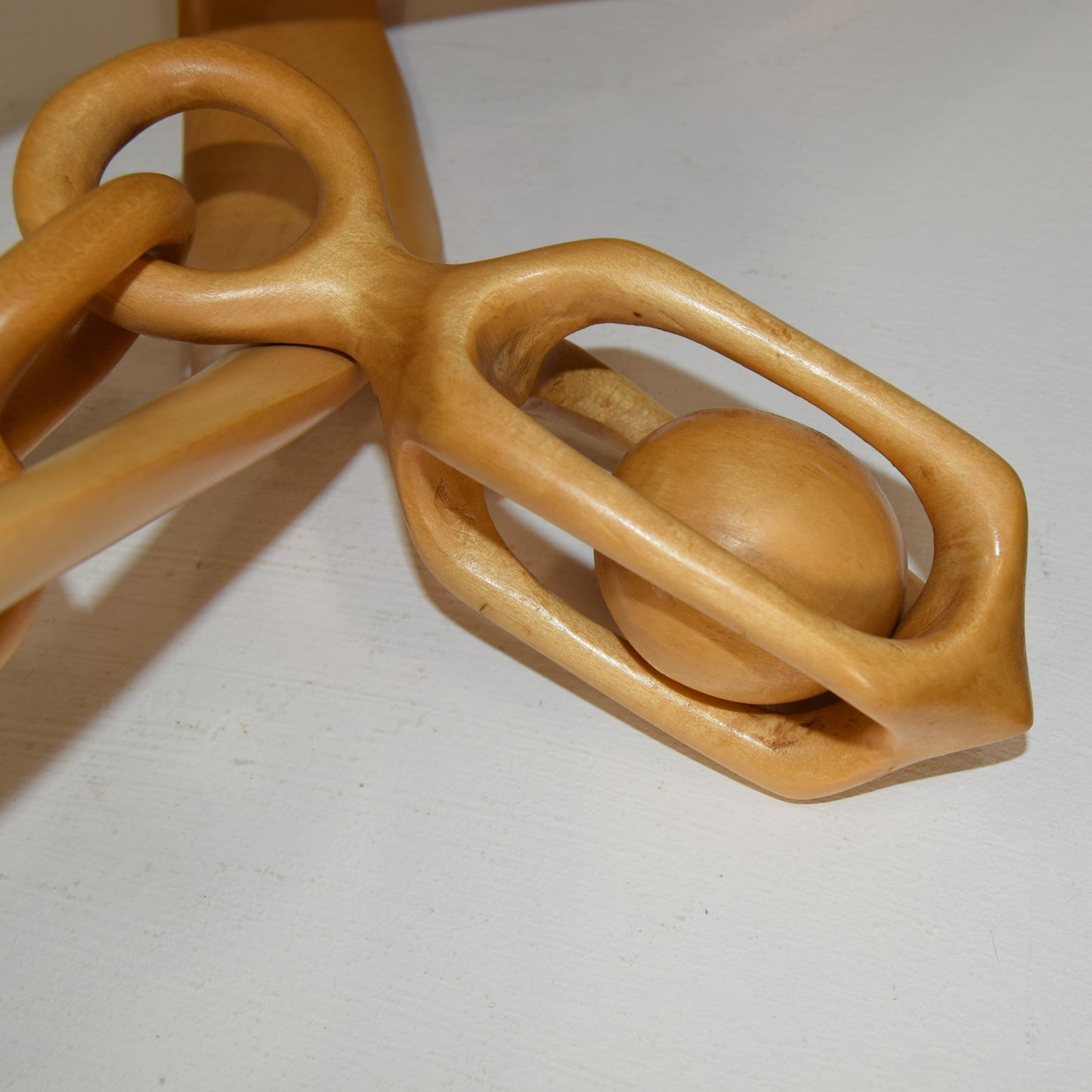 Abstract Form in Limewood Titled 'Intrigue'