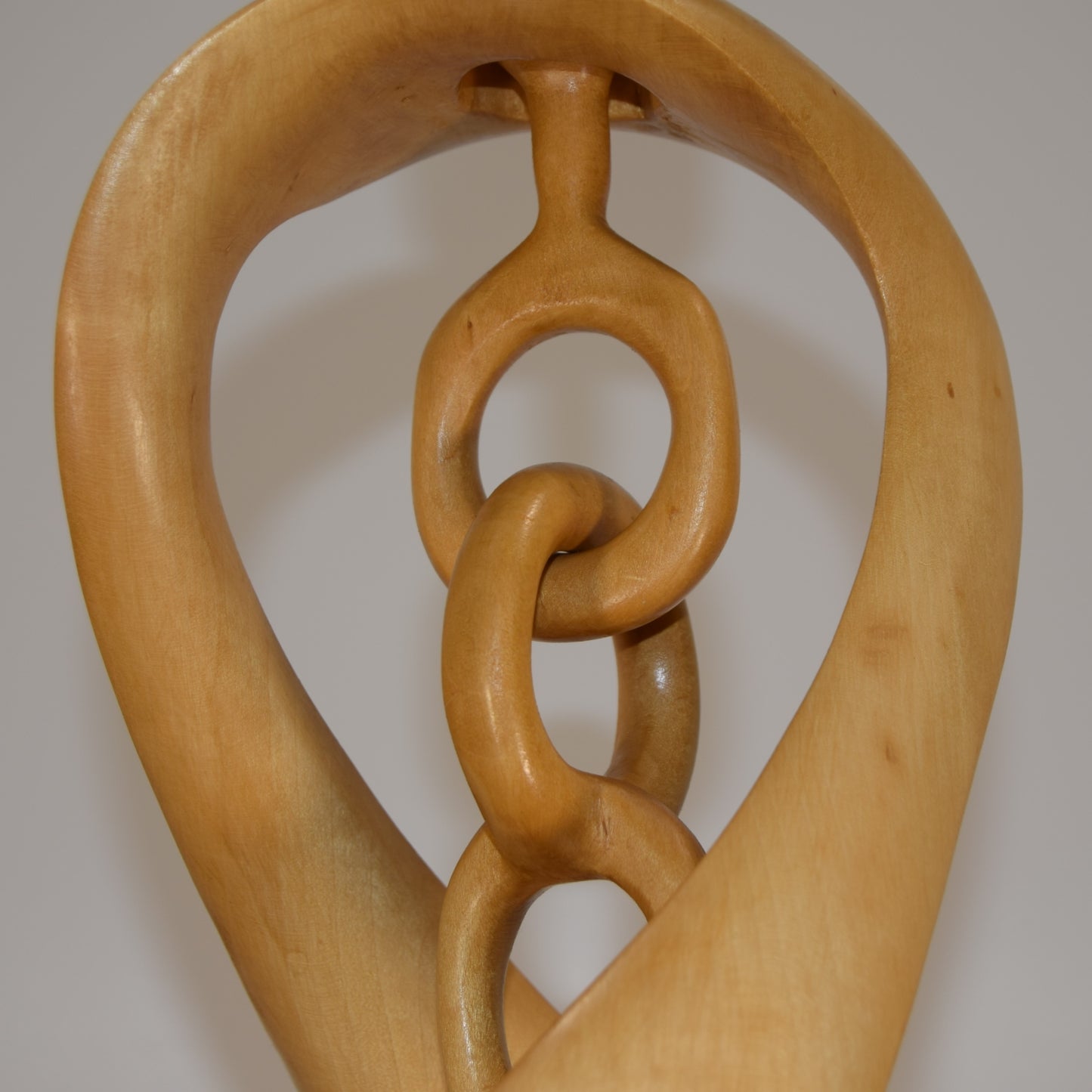 Abstract Form in Limewood Titled 'Intrigue'