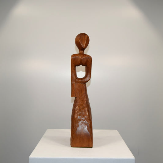 Mid Twentieth Century Abstract Female Form in Elm signed R O H