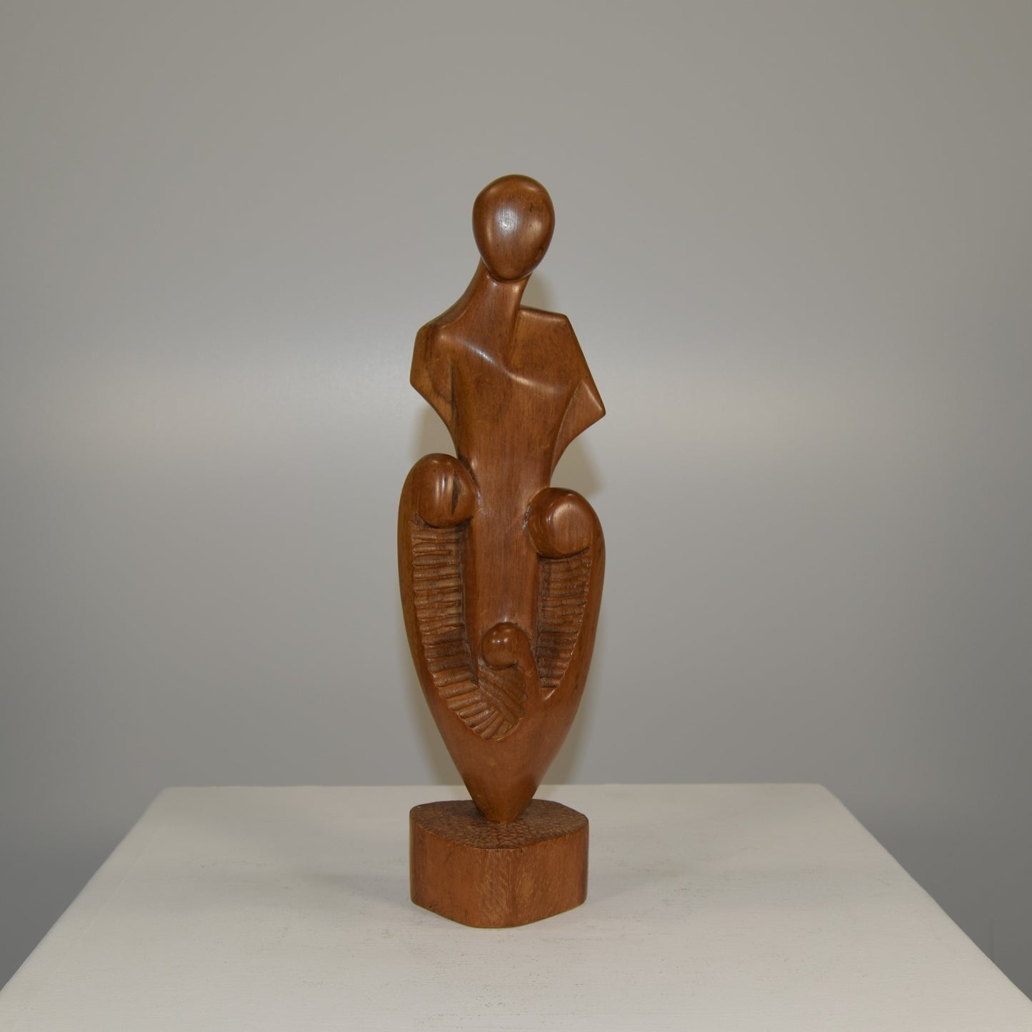 Abstract Female Form in Walnut 'Birth of Venus' circa 1960 - 80s