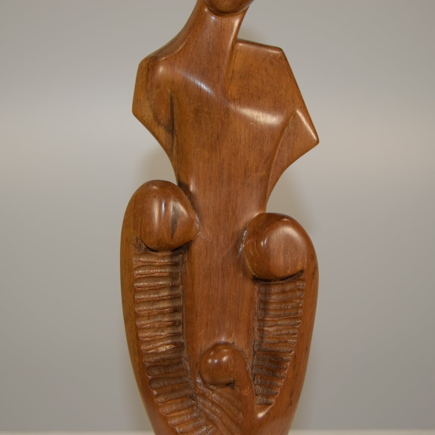 Abstract Female Form in Walnut 'Birth of Venus' circa 1960 - 80s