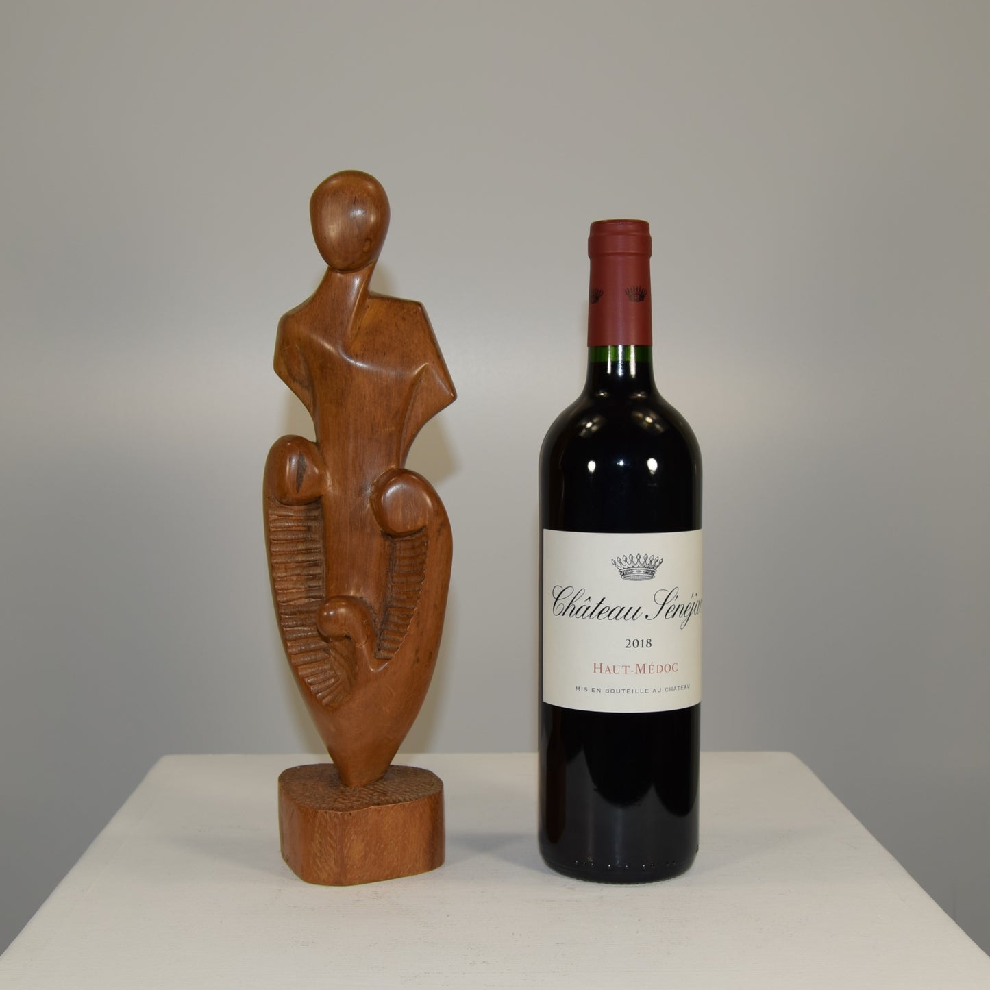 Abstract Female Form in Walnut 'Birth of Venus' circa 1960 - 80s