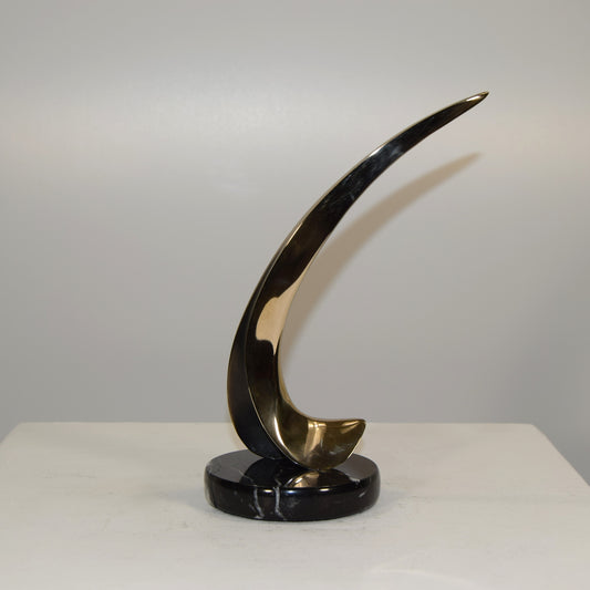 Tom Bennett Limited Edition 60/100 Polished Bronze Titled ' Abstract Flame' dated 1977