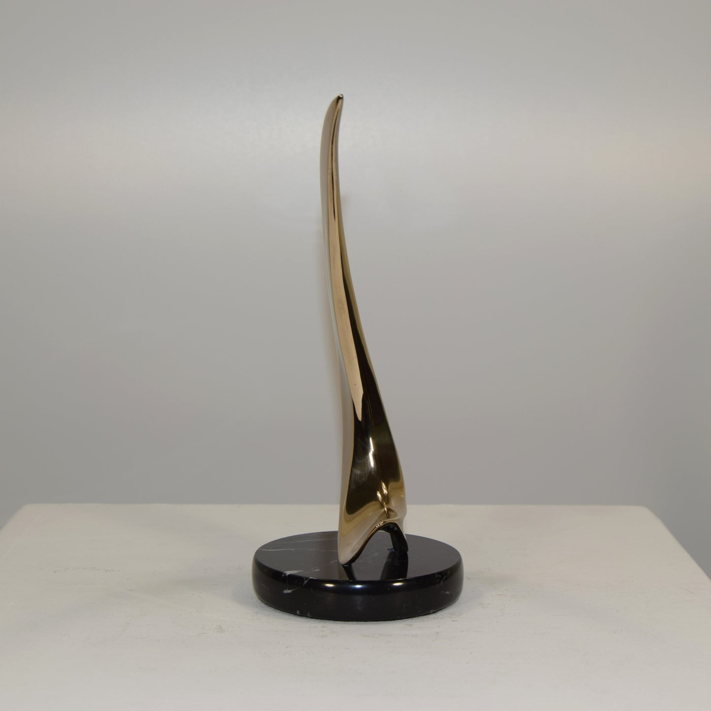 Tom Bennett Limited Edition 60/100 Polished Bronze Titled ' Abstract Flame' dated 1977