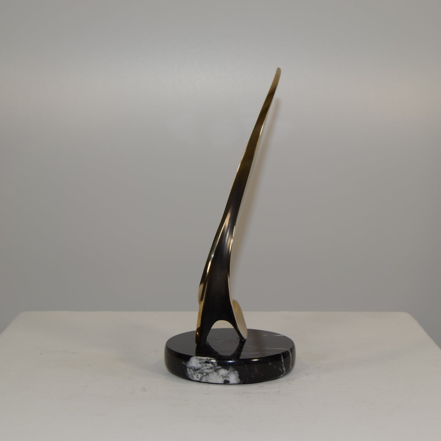 Tom Bennett Limited Edition 60/100 Polished Bronze Titled ' Abstract Flame' dated 1977