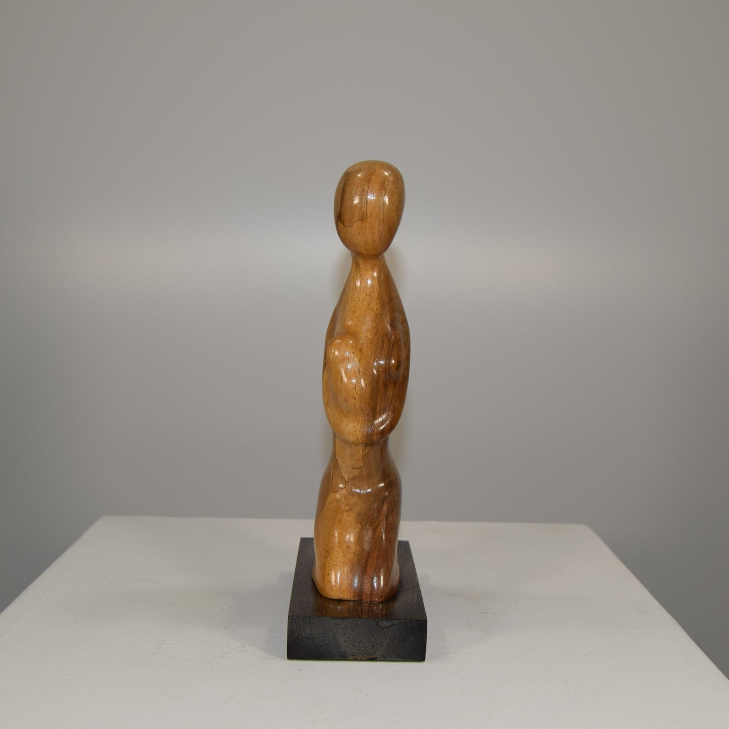 Dennis J Pinner Abstract Form in Walnut Titled 'Mother & Child'