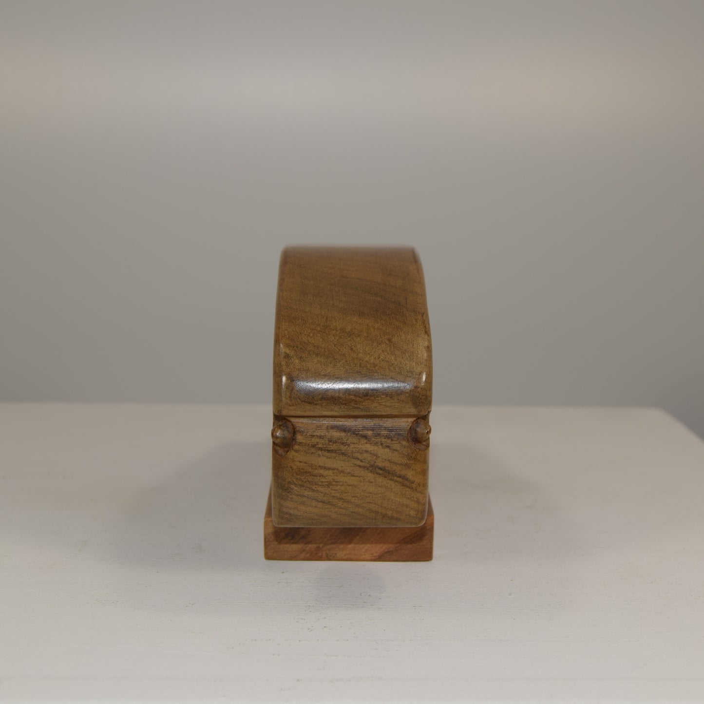 Mid Twentieth Century Modernist Ram in Walnut signed 'Clarke'