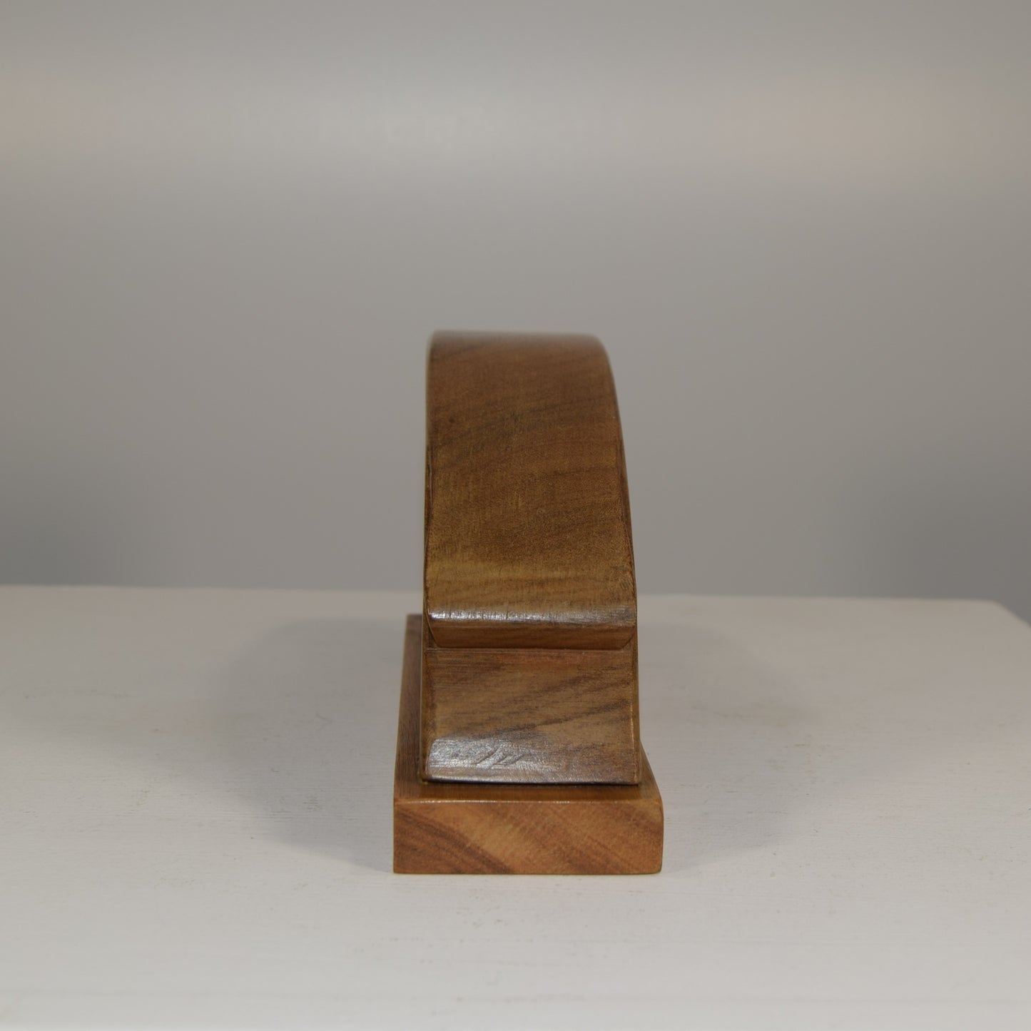 Mid Twentieth Century Modernist Ram in Walnut signed 'Clarke'