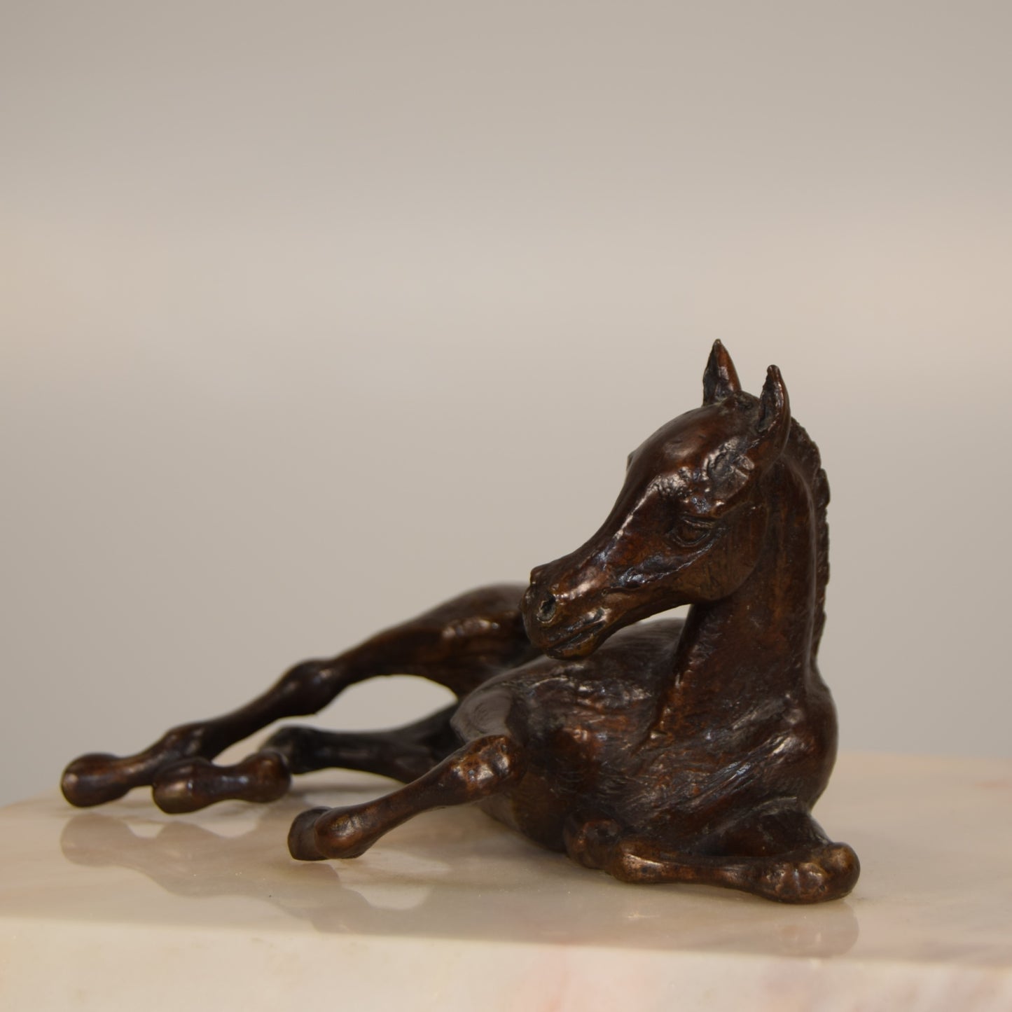 David Cornell Unique Signed Bronze titled 'Lying Foal'