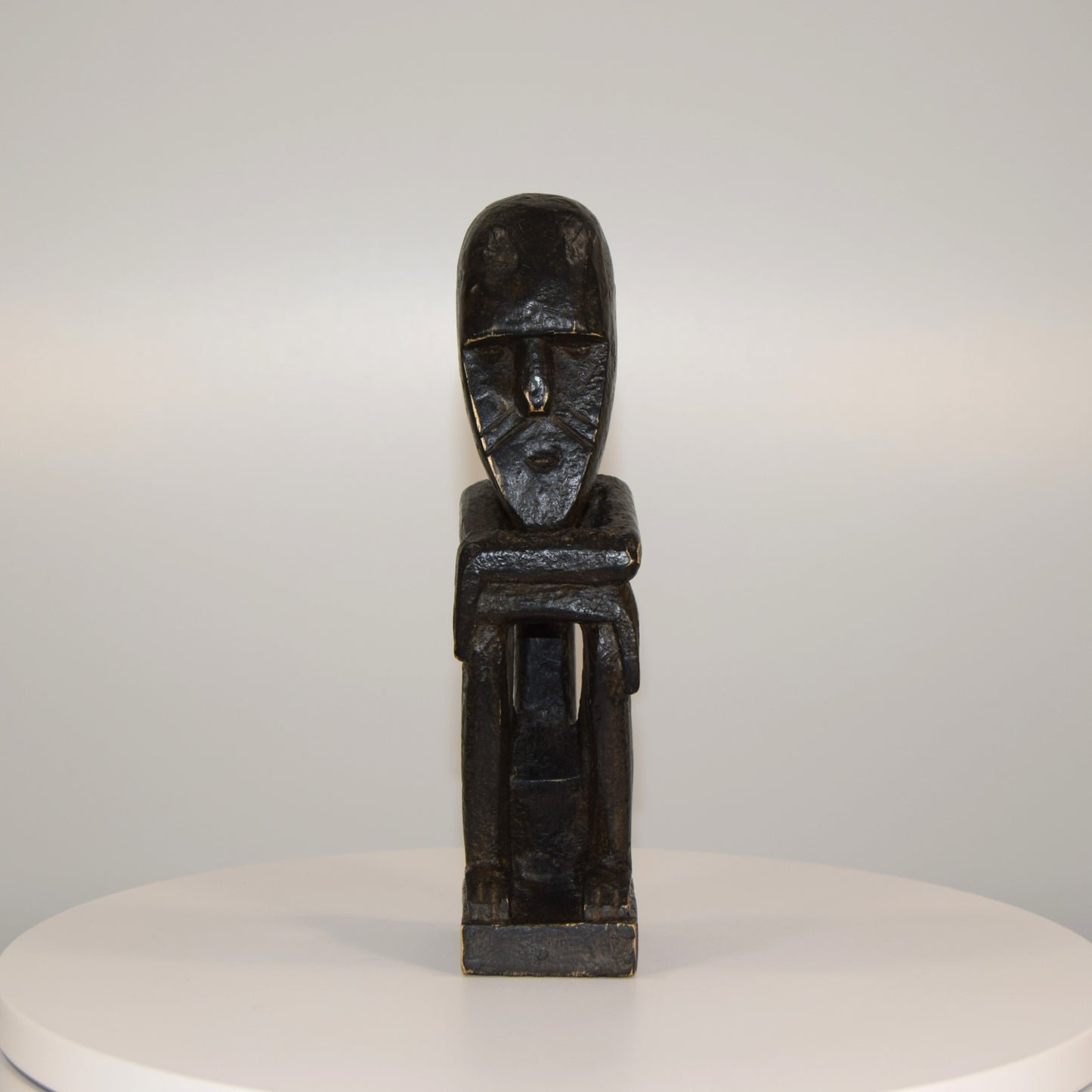 Mid Twentieth Century West  African Sitting Male Figure