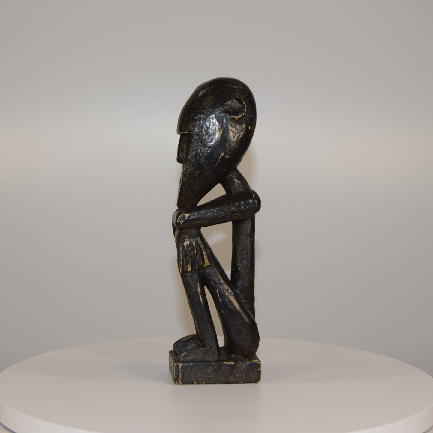 Mid Twentieth Century West  African Sitting Male Figure