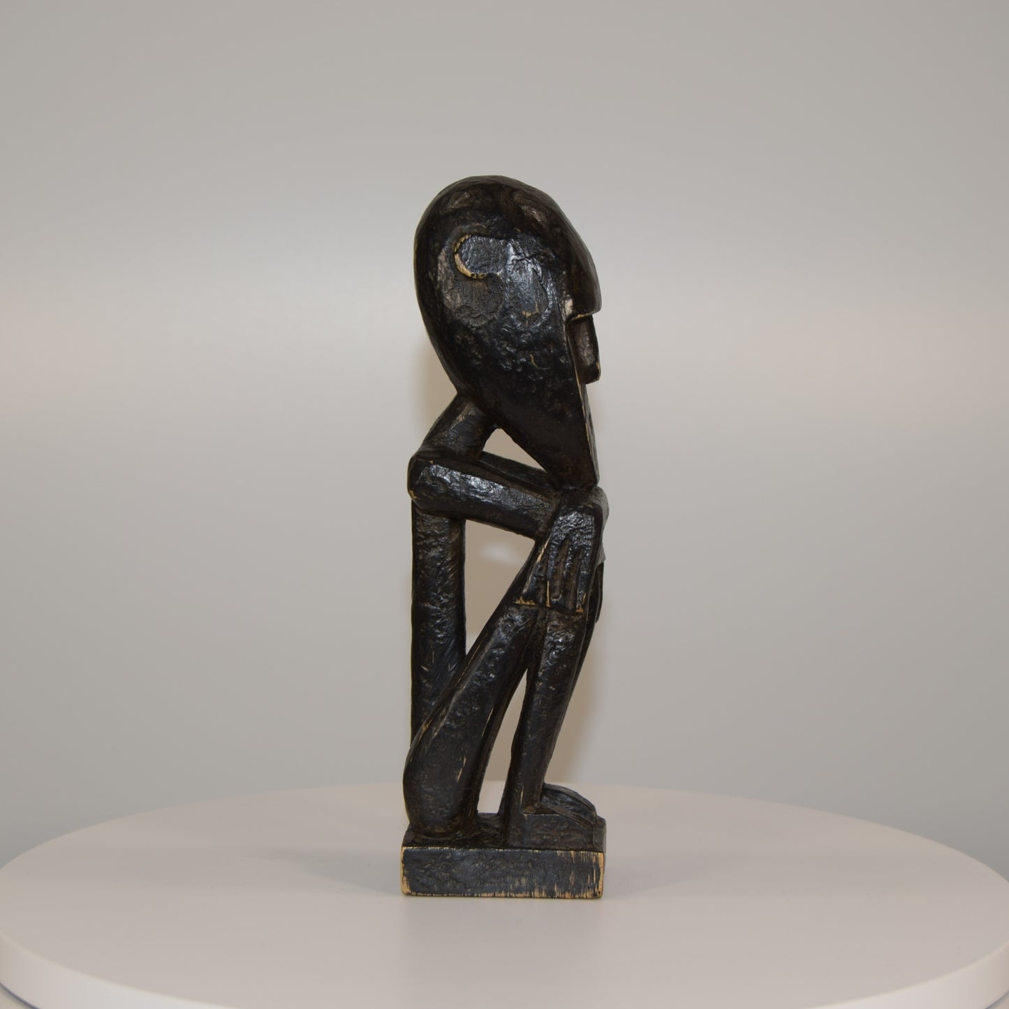 Mid Twentieth Century West  African Sitting Male Figure