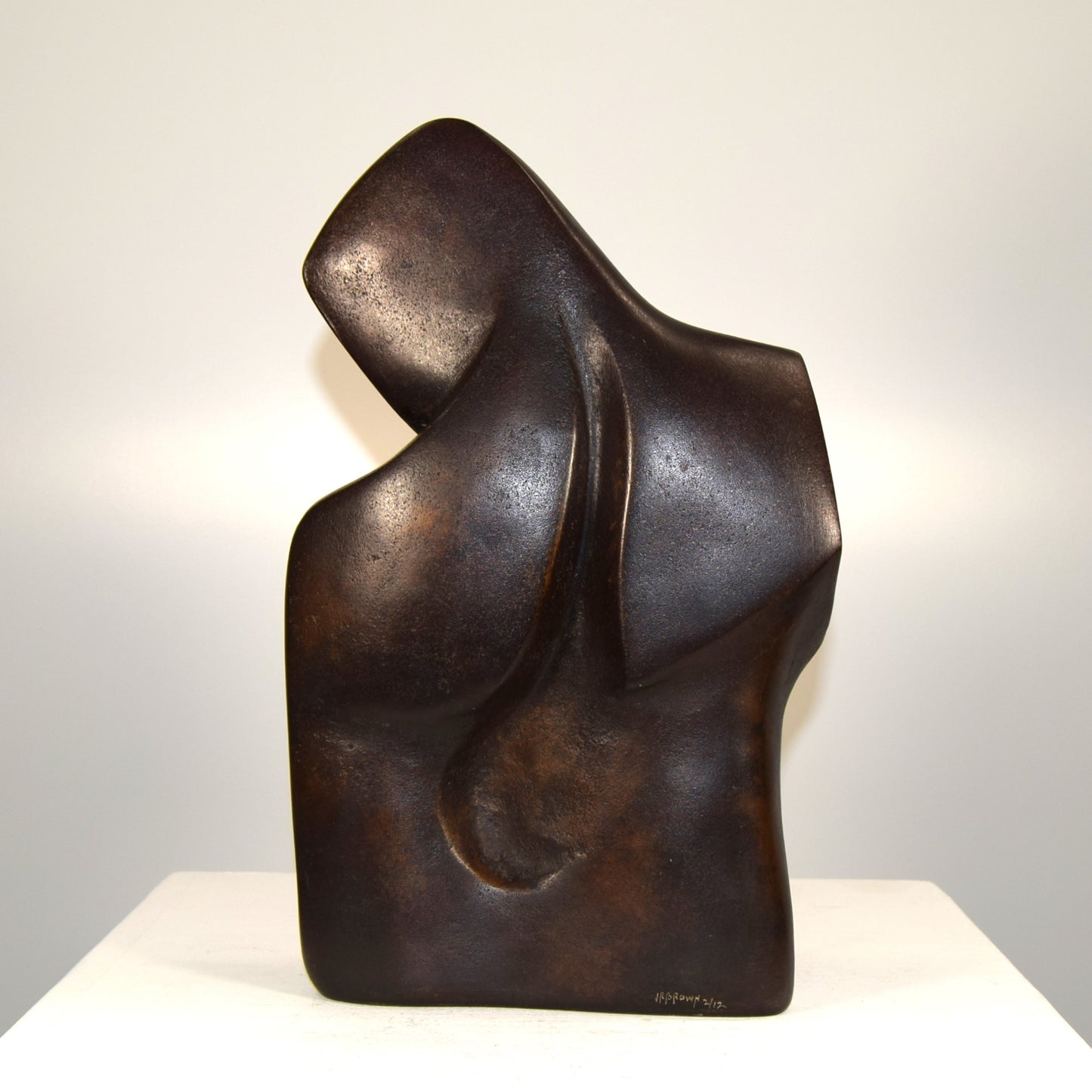 John Brown Abstract Bronze Resin Lt Ed 2/12 Male Bust Titled Reflection III