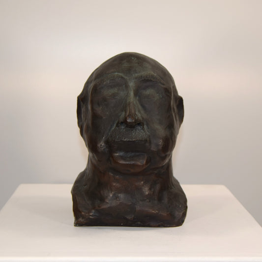 Impressive Bronze Bust Sculpture of Elderly Gentleman Circa 1930-50s