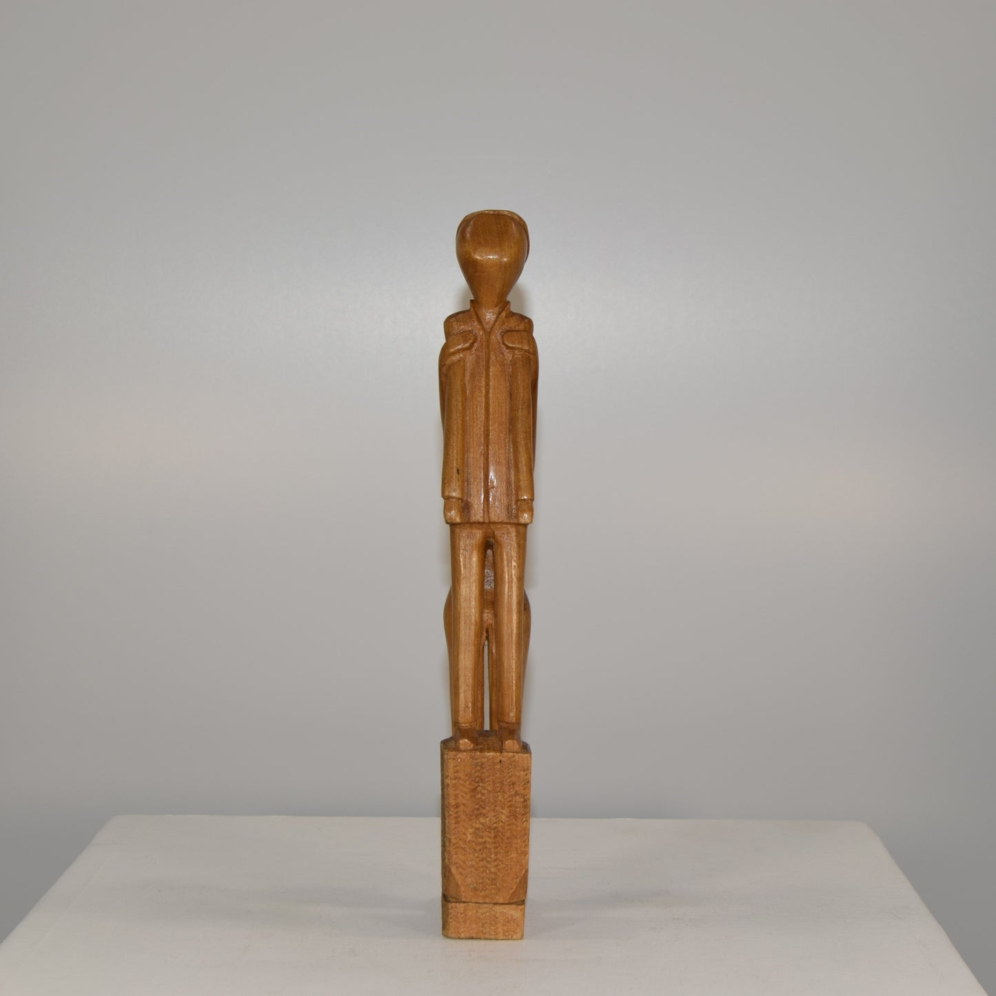 Maggione Modernist Man & Woman Form in Lime Wood dated 1975