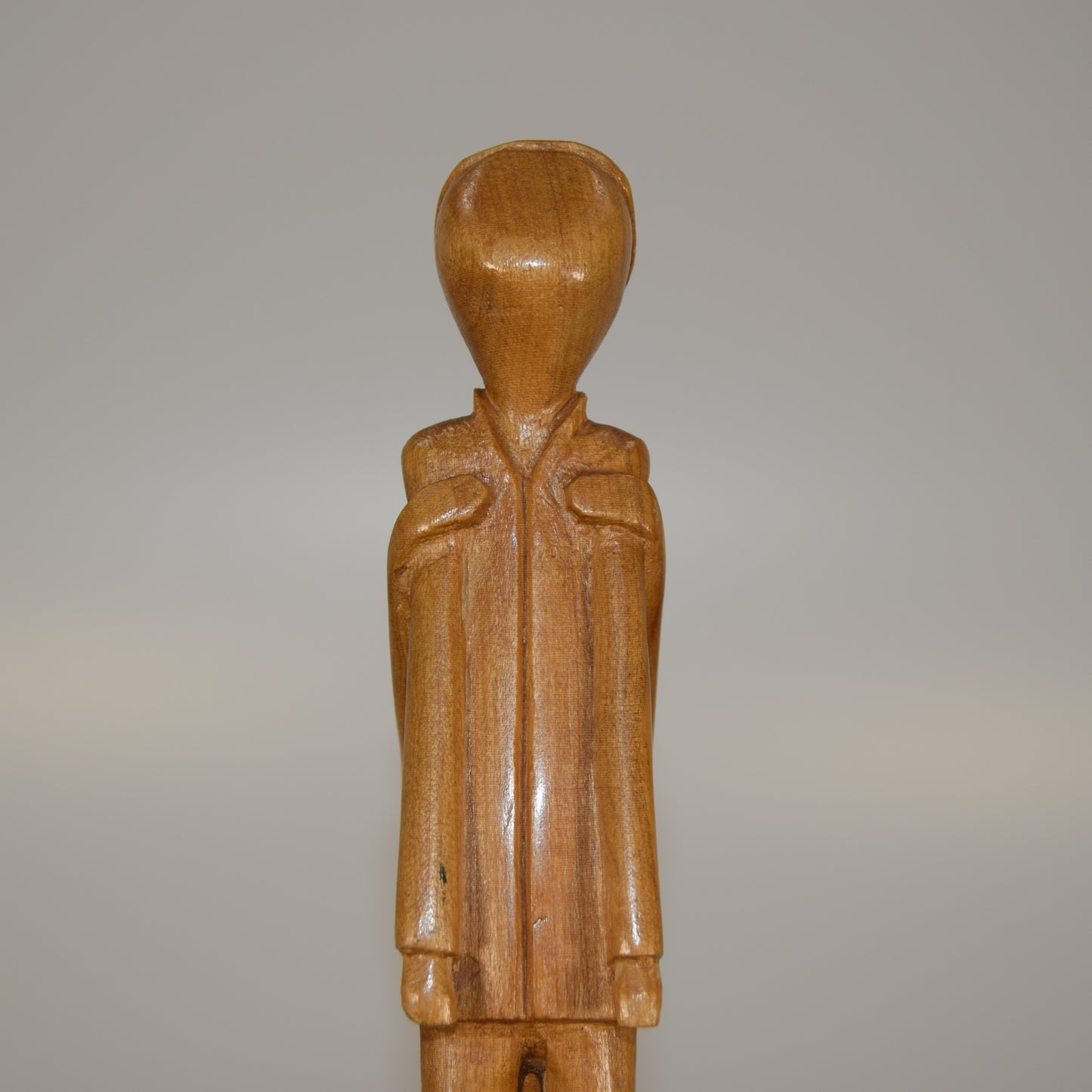 Maggione Modernist Man & Woman Form in Lime Wood dated 1975