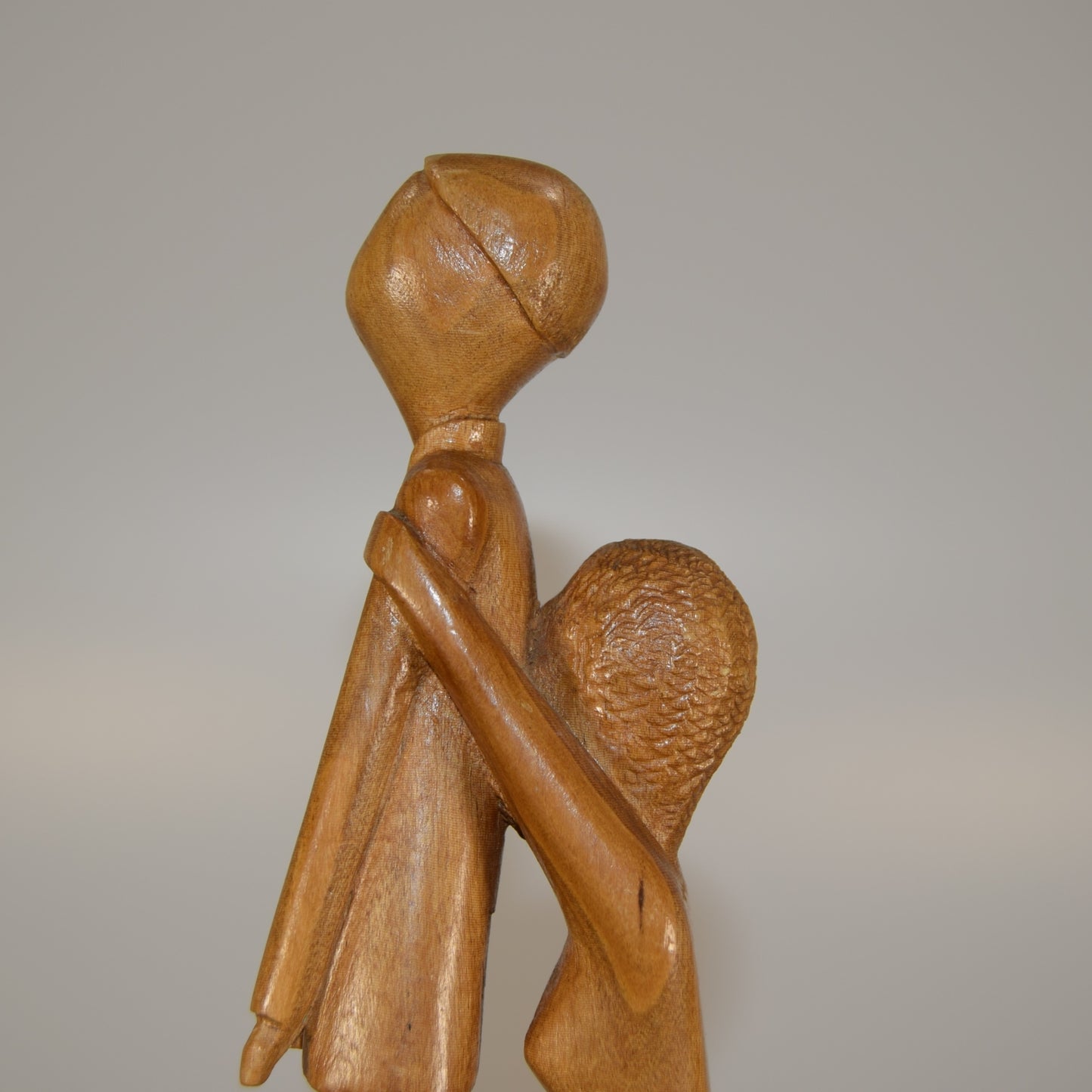 Maggione Modernist Man & Woman Form in Lime Wood dated 1975