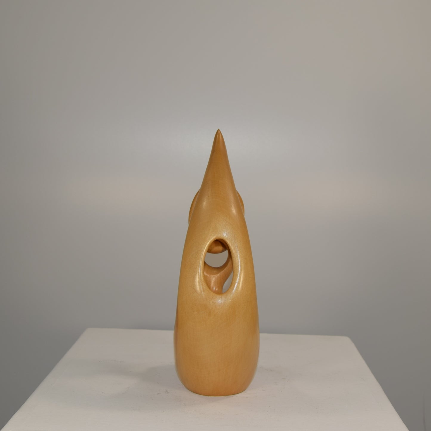 Abstract Form in Lime Wood Titled 'Suspension'