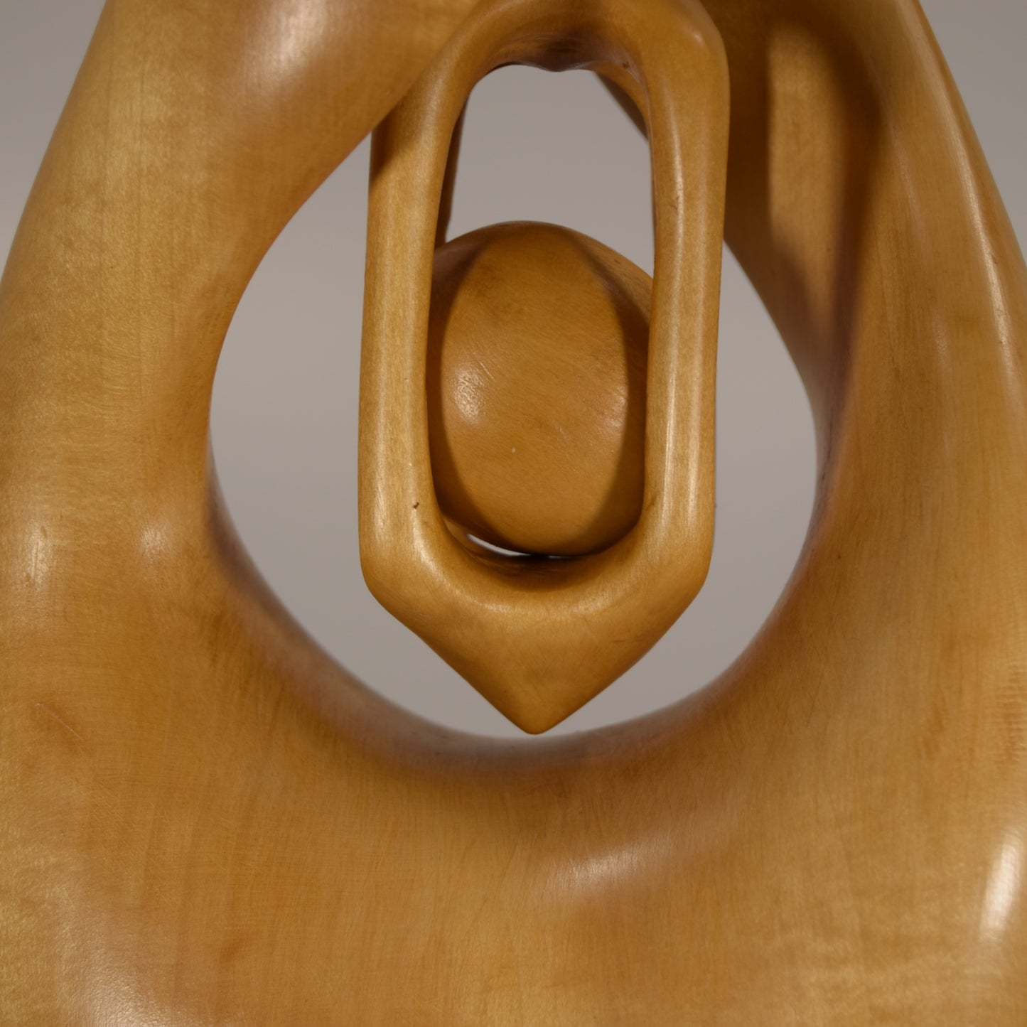 Abstract Form  in Limewood Titled 'Intrigue'