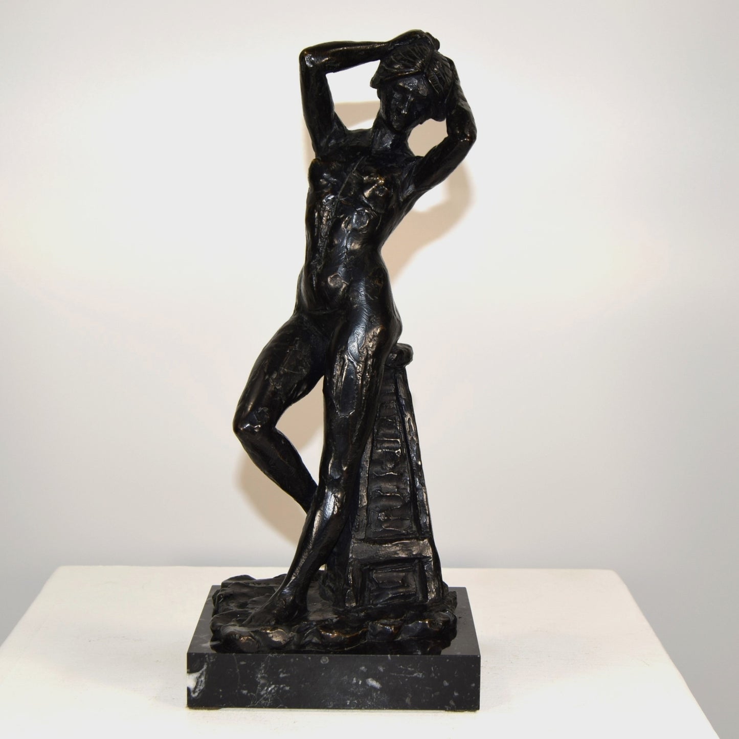 Ricard Sala Ltd Ed 9/25 Bronze of Woman with Stool dated 1986