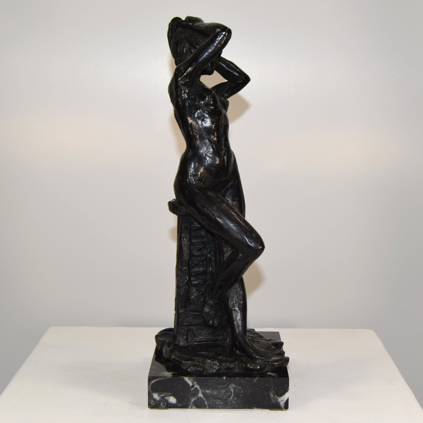 Ricard Sala Ltd Ed 9/25 Bronze of Woman with Stool dated 1986