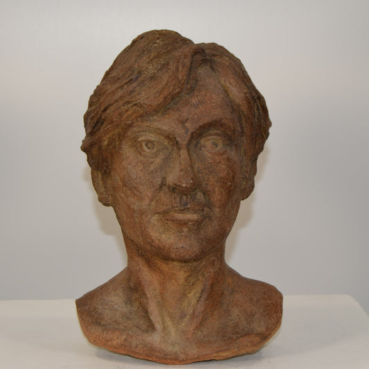 Ceramic Bust of Woman signed G.M.S dated 2006