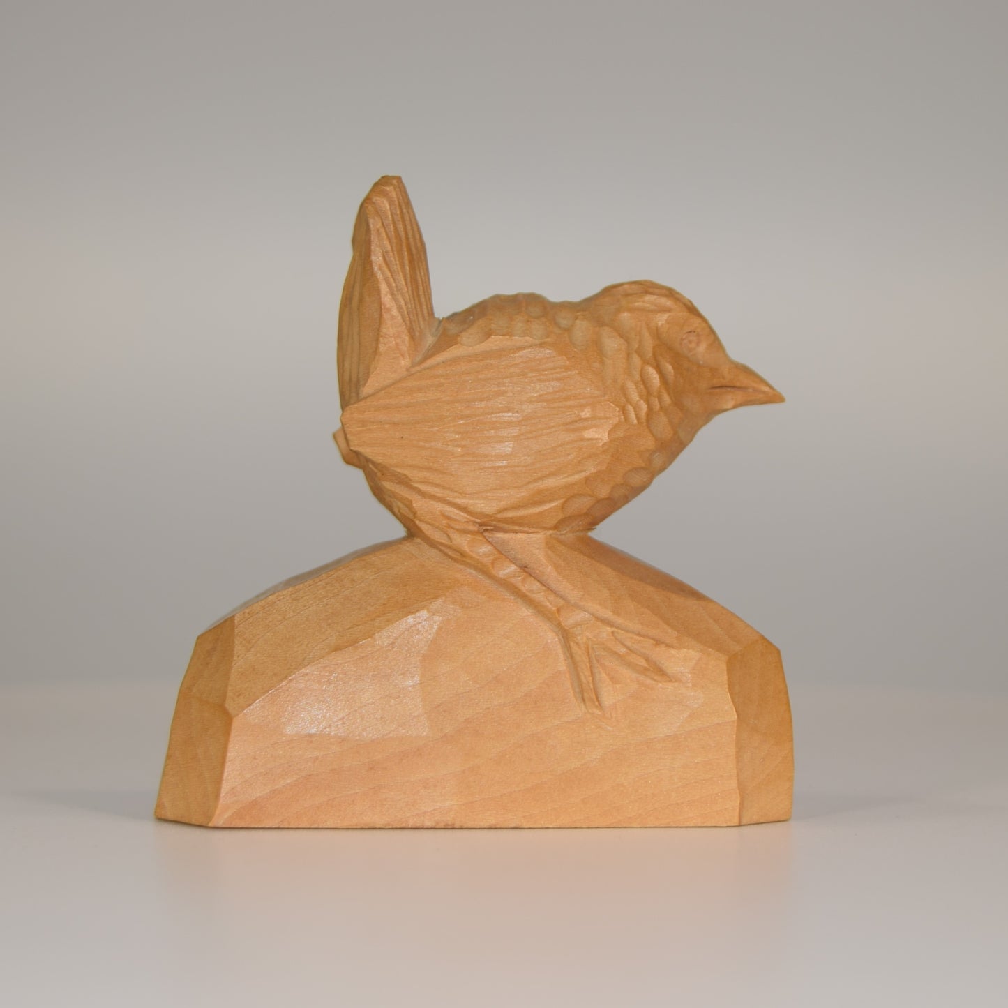 Peter Boex Life Size Wren in Lime Wood