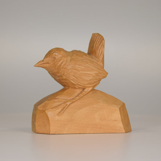 Peter Boex Life Size Wren in Lime Wood