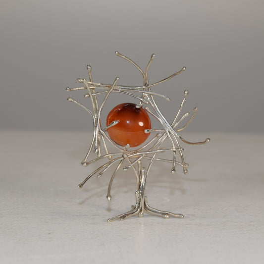 Miniature Sterling Silver and Carnelian