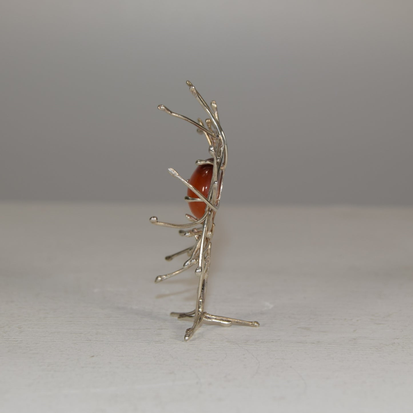 Miniature Sterling Silver and Carnelian