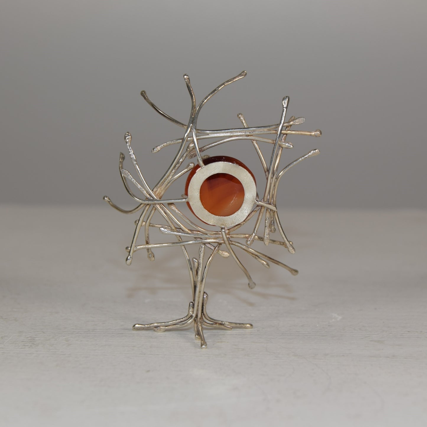 Miniature Sterling Silver and Carnelian