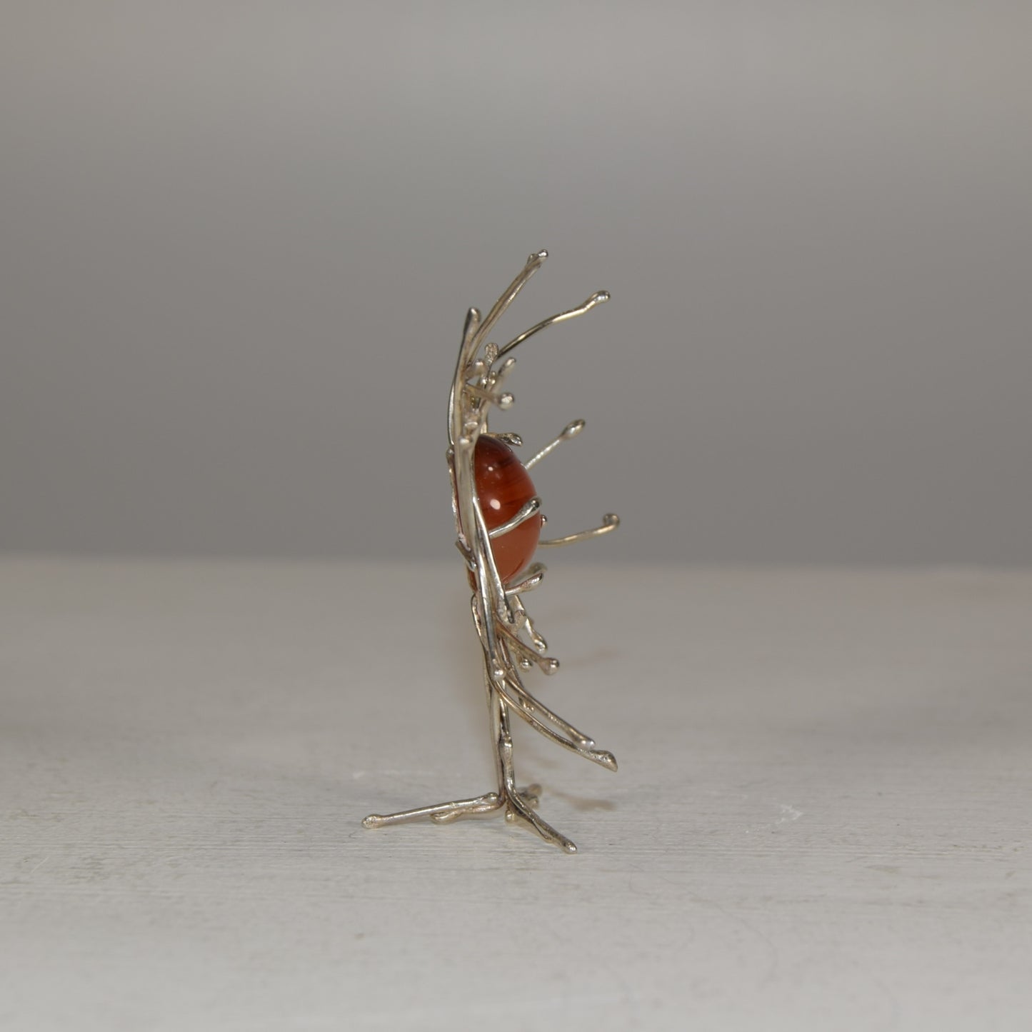 Miniature Sterling Silver and Carnelian