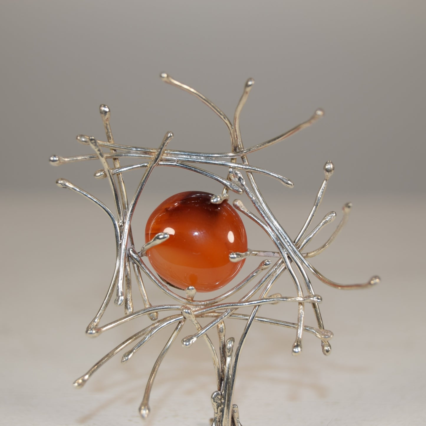 Miniature Sterling Silver and Carnelian