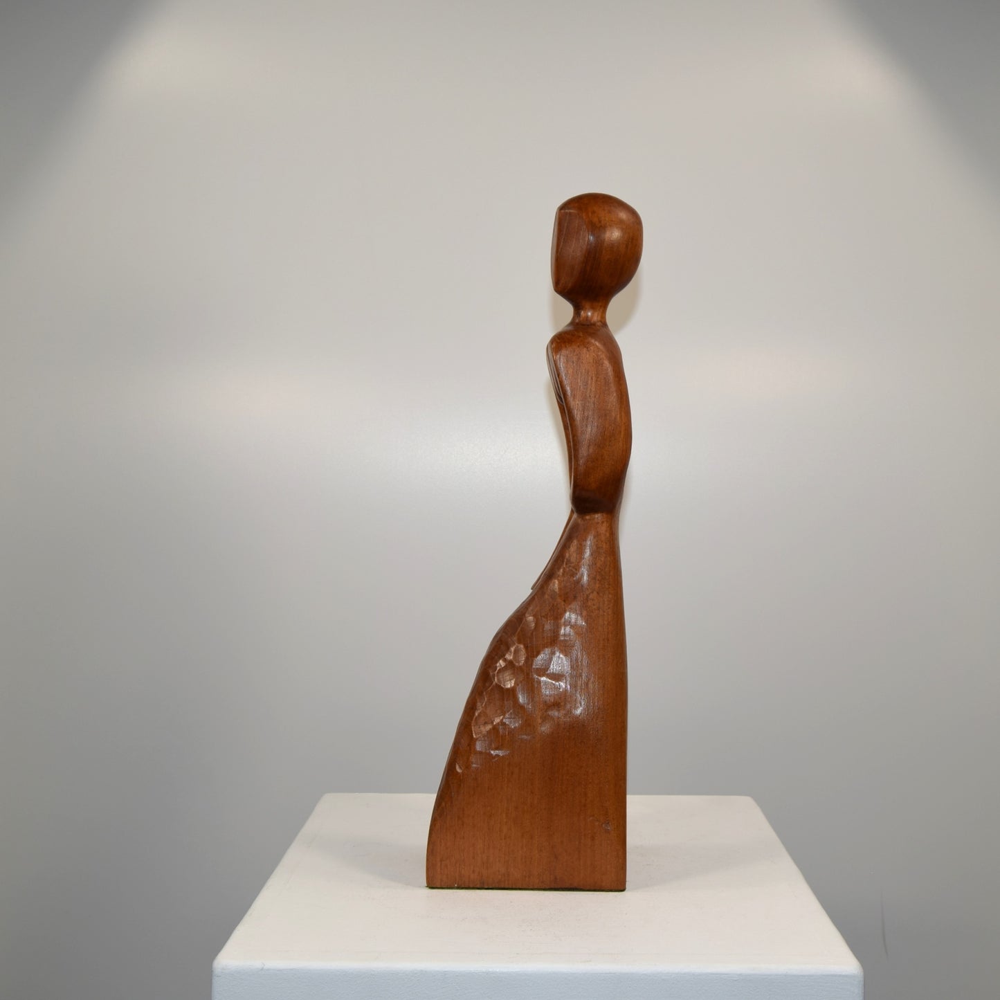 Mid Twentieth Century Abstract Female Form in Elm signed R O H