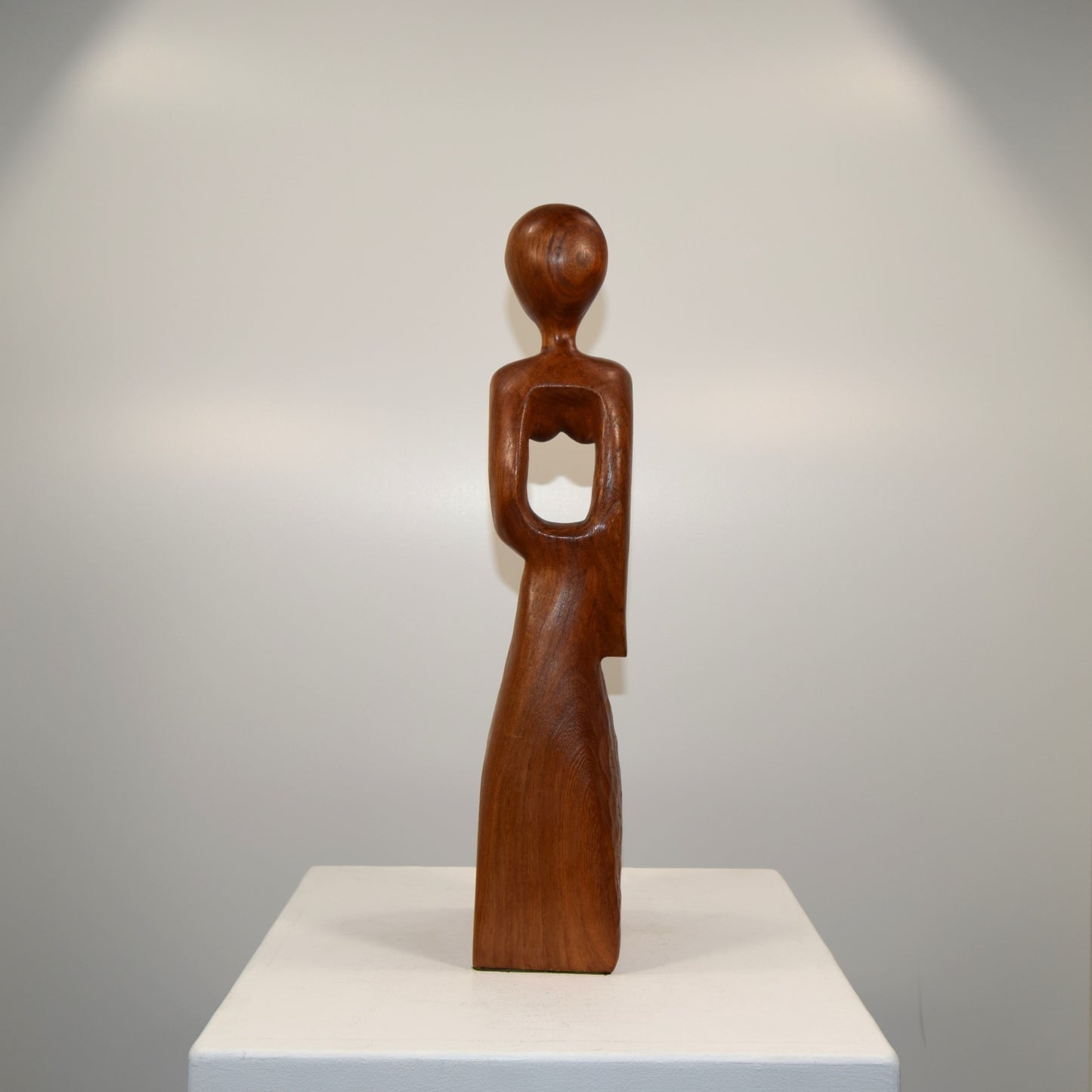 Mid Twentieth Century Abstract Female Form in Elm signed R O H