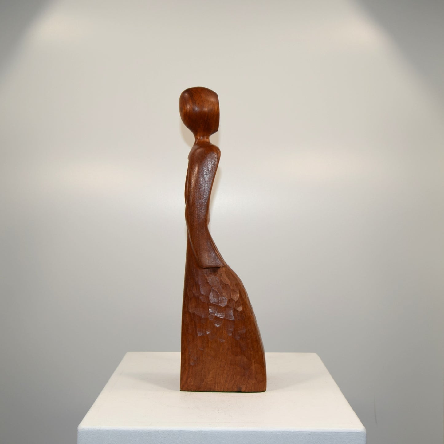 Mid Twentieth Century Abstract Female Form in Elm signed R O H