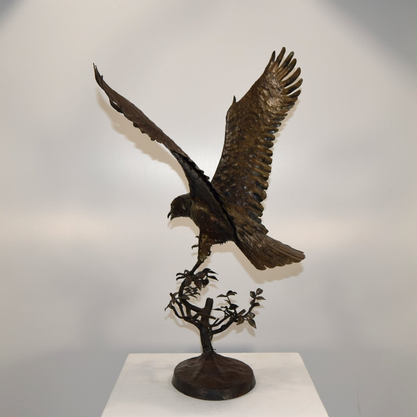 Tom Hughes Large Steel Falcon dated 1984