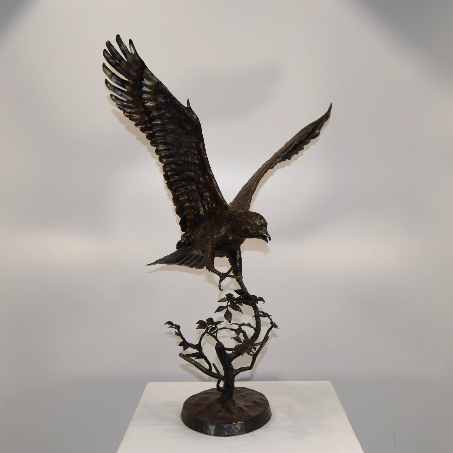 Tom Hughes Large Steel Falcon dated 1984