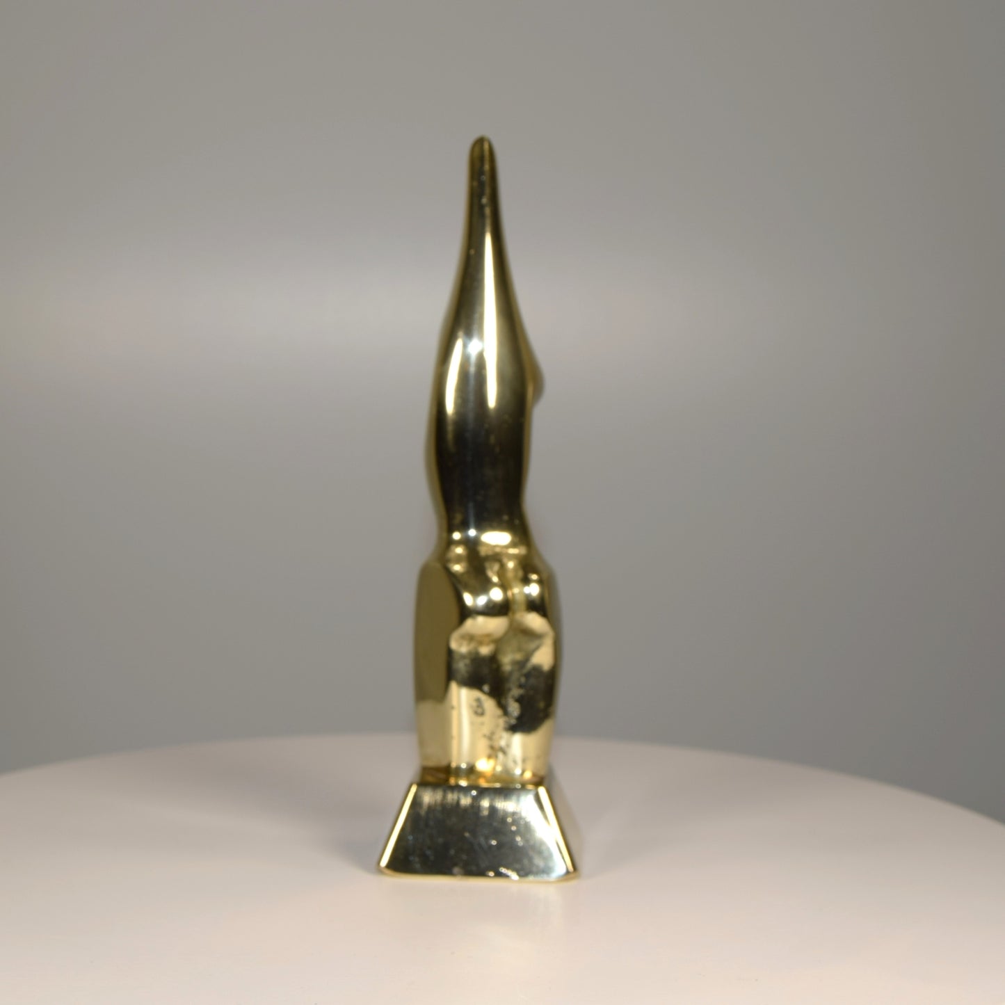 Small Polished Brass Abstract Female Form Maquette